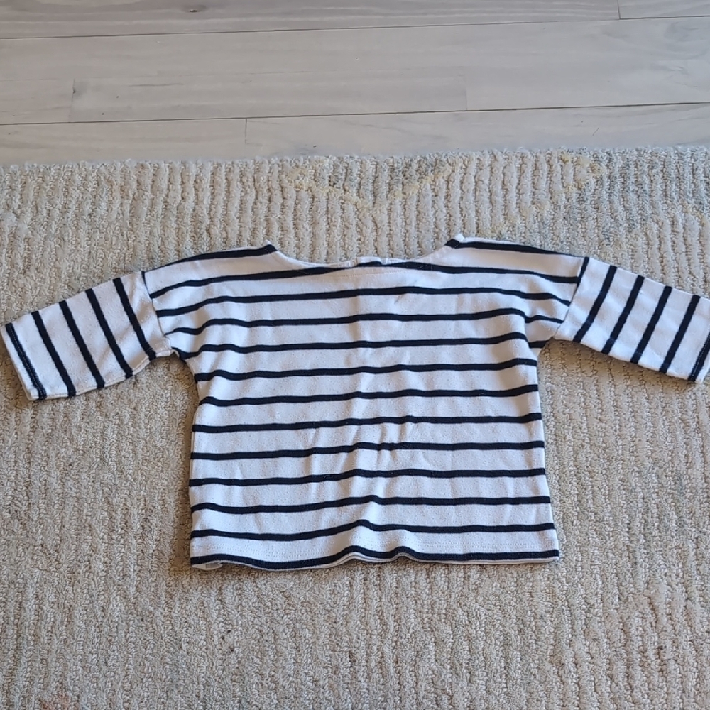 4/$20 Janie And jack Striped Shirt - Navy and White
